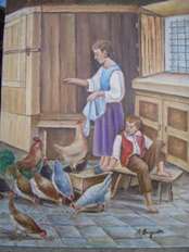 Nonna e nipote opera pittorica di Antonio Bergantino
