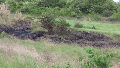 La zona dell'incendio